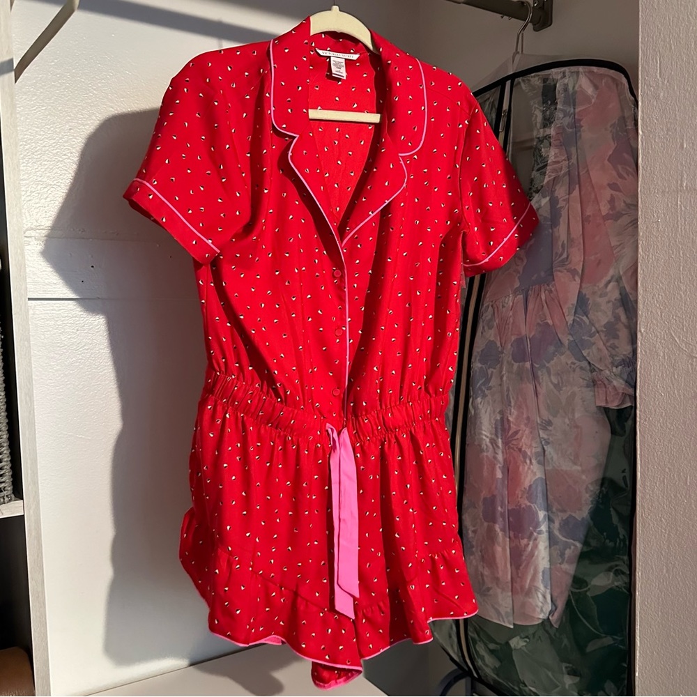 Victoria’s Secret Collared sleep one piece bodysuit pajamas